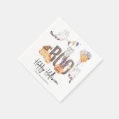 ブカワイキッドハッピーハローウィン猫幽霊たちパーティー スタンダードカクテルナプキン (角)