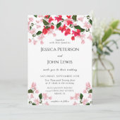 ブガインビラカラフルフラワー結婚式招待状 招待状 (スタンド正面)