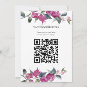 ブガエ地中海のンビリアブライダルシャワー 招待状 (裏面)