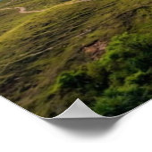 ブキット メレセ ロンボクの海岸夕焼け風景アート ポスター (角)