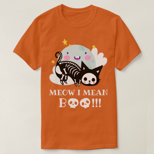 ブキャットハロウィン猫好き Tシャツ (デザイン正面)