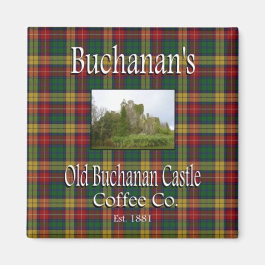ブキャナンの古いブキャナン城コーヒー株式会社マグネット マグネット (正面)