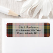 ブキャナンウェザードタータンチェック差出人住所ラベル ラベル (インサイチュ)