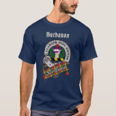 ブキャナンクランバッジとタータン Tシャツ (正面)