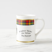 ブキャナンクランバッジタータンチェック&モットー ボーンチャイナマグカップ (右)