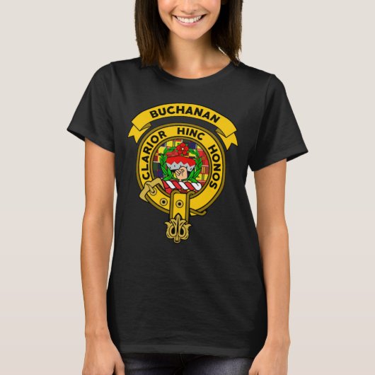 ブキャナンクランバッジタータンチェック Tシャツ (正面)