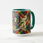 ブキャナンクランバッジ&タータンチェックパーソナライズマグカップ マグカップ (正面右)