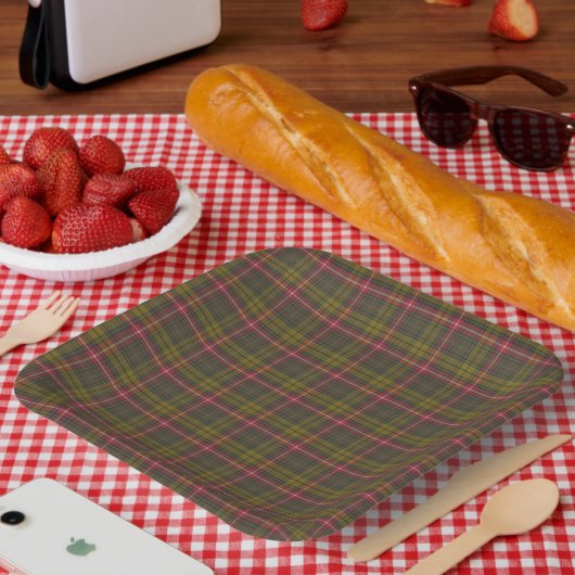 ブキャナンスコティッシュクランタータンチェック ペーパープレート (ピクニック)