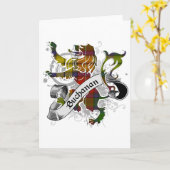 ブキャナンタータンチェックライオン カード (黄色い花)