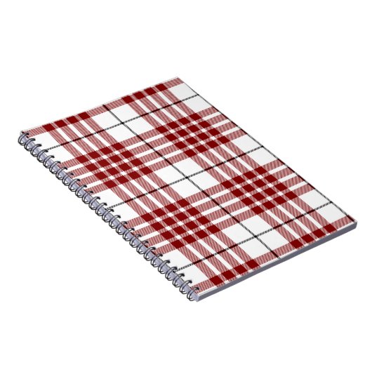 ブキャナンタータンチェックレッドホワイトプレイド ノートブック (右側)