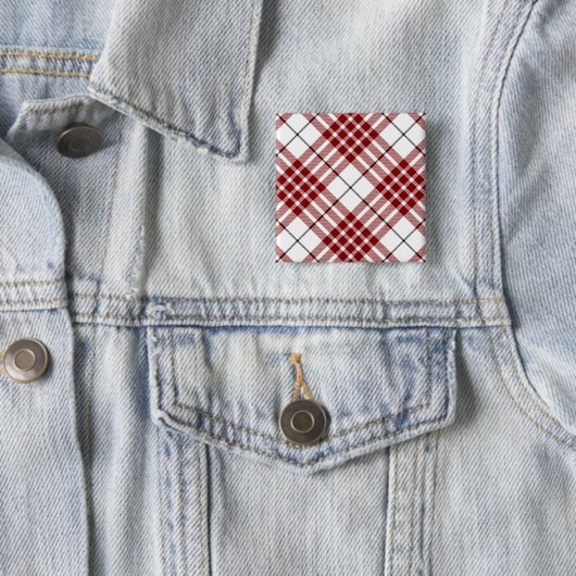 ブキャナンタータンチェックレッドホワイトプレイド 缶バッジ (インサイチュ)