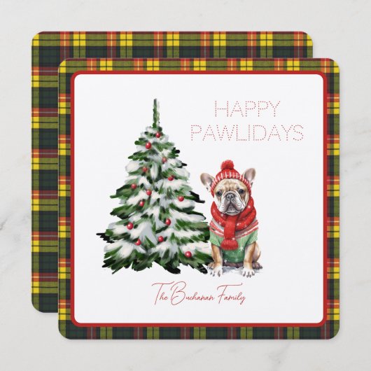 ブキャナンモダンタータンチェックハッピーパーリデイズドッグ (正面/裏面)