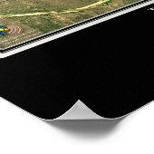 ブキャナン湖テキサス州衛星ポスターマップ ポスター (角)