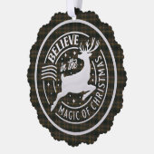 ブキャナン狩りスコティモダンッシュタータンチェッククリスマス オーナメントカード (左)