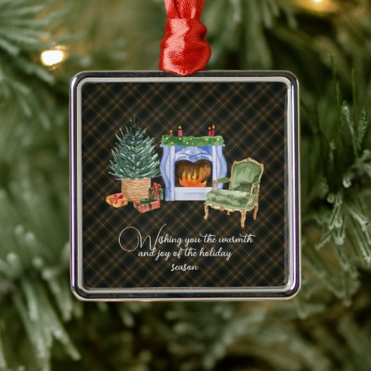 ブキャナン狩りモダンオリジナルスコットランドタータンチェック メタルオーナメント (ツリー)