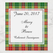 ブキャナン結婚スコットランドのワインラベル ワインラベル (シングルラベル)