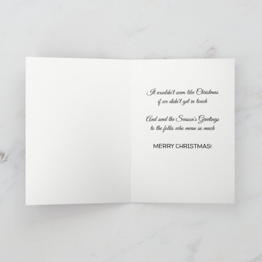 ブキャナン風化タータンチェッククリスマス シーズンカード (内部)