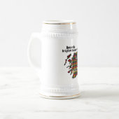 ブキャナン・クラン・バッジ&スコットランドタータンチェックマップ ビールジョッキ (正面左)