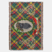 ブキャナン・スコットランド犬のクリスマス スローブランケット (正面縦)