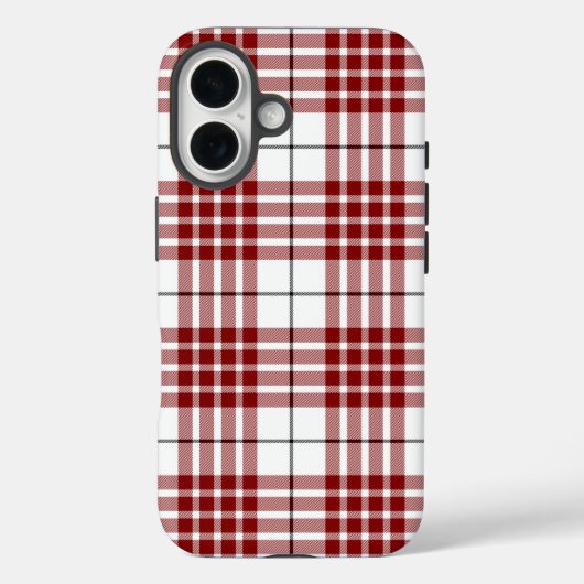 ブキャナン タートン 赤白の格子縞 Case-Mate iPhoneケース (裏面)