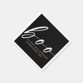 ブキュートハッピーハローウィンブラック スタンダードカクテルナプキン (角)