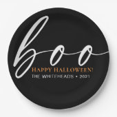 ブキュートハッピーハローウィンブラック ペーパープレート (正面)