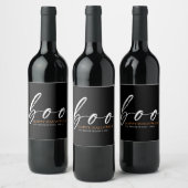 ブキュートハッピーハローウィンブラック ワインラベル (ボトル)