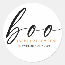 ブキュートハッピーハローウィンホワイト ラウンドシール