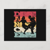 ブギーウギースイング踊りレトロカラーズヴィンテージ ポストカード (正面)