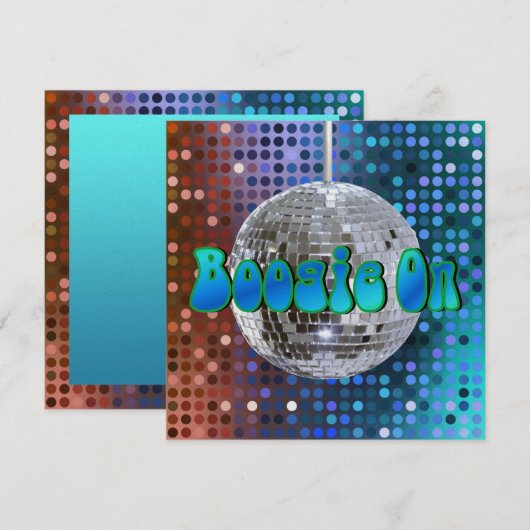 ブギーオン!1招待状 (正面/裏面)