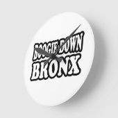 ブギーダウンブロンクス、ニューヨーク ラウンド壁時計 (傾斜)