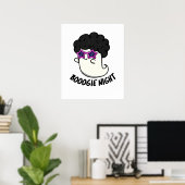 ブギーナイトホークハロウィーンディスコ幽霊パン ポスター (ホームオフィス)