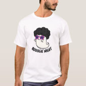 ブギーナイトホークハロウィーン幽霊プリン Tシャツ (正面)