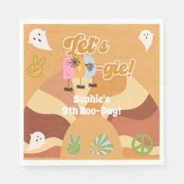 ブギーハロウィーンレトロ子供の誕生日 スタンダードランチョンナプキン