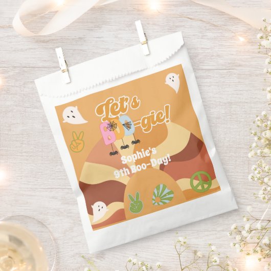 ブギーハロウィーンレトロ子供の誕生日 フェイバーバッグ (クリップ留めされた状態)