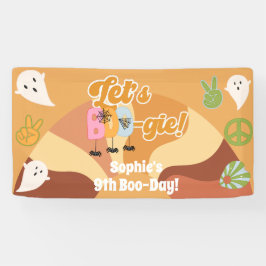 ブギーハロウィーンレトロ子供の誕生日 横断幕