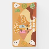 ブギーハロウィーンレトロ子供の誕生日 横断幕 (縦)