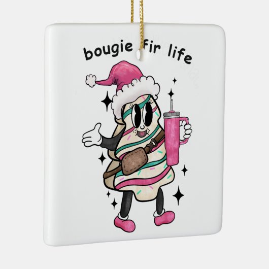 ブギーファイアライフ、ブージークリスマスツリー、クリスマスギフト セラミックオーナメント (右)