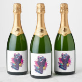 ブギーボーンズおもしろい- 70sディスコスカル スパークリングワインラベル (ボトル)