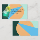 ブギーレトロカラーモダン幾何学的ペットバードトイ 名刺 (正面/裏面)