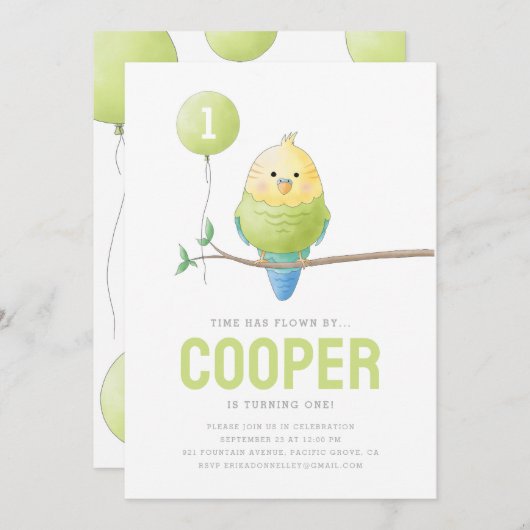 ブギー誕生日キッド誕生日招待状 招待状 (正面/裏面)