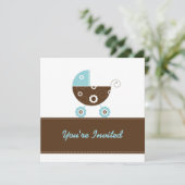 ブギー赤ちゃんシャワー(7x5) 招待状 (スタンド正面)