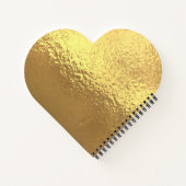 ブギー金ゴールドグリッターサロンハート ノートブック (裏面)