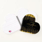 ブギー金ゴールドグリッターサロンハート ノートブック (内部)