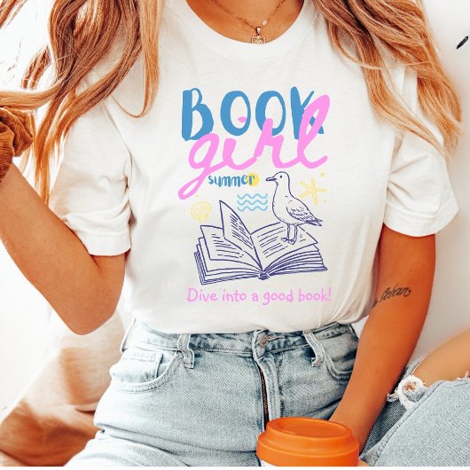 ブクジョな夏 かわいいカモメ パーソナライズデザイン Tシャツ