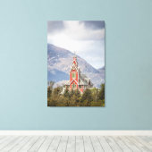 ブクスネス教会ロフォテンノルウェー キャンバスプリント (インサイチュ (ウッドフロア))