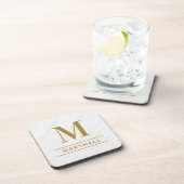 ブクラシックラスファミパーソナライズされたリーモノグラムイニシャル コースター (右側)