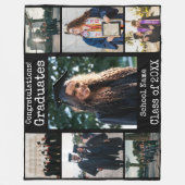 ブクラシックラックの卒業生写真 フリースブランケット (正面)