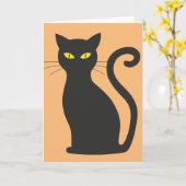 ブクラシックラックキャットグリーティングカード カード (黄色い花)