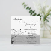 ブクラシックラック&グレー招待状 招待状 (スタンド正面)